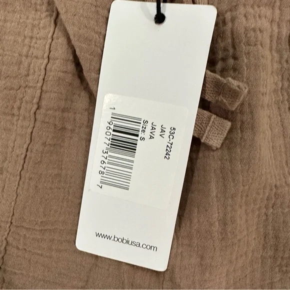 Bobi Los Angeles Women’s Java Beach Gauze Pull-On Shorts with Pockets Size S NWT - Picture 5 of 9